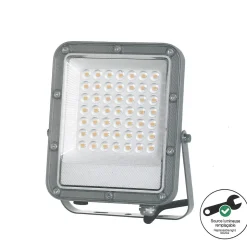 Projecteur mural gris LED IP65, 3000 lumens, conso 30W (éq 160W), Blanc chaud