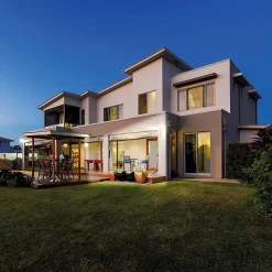 Projecteur mural gris LED IP65, 3000 lumens, conso 30W (éq 160W), Blanc chaud