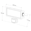 Projecteur mural LED extérieur blanc 30 W 3750 lm détecteur de mouvement IP65, GoodHome Davern