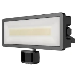 Projecteur mural LED extérieur noir 50 W 6250 lm détecteur de mouvement IP65, GoodHome Davern