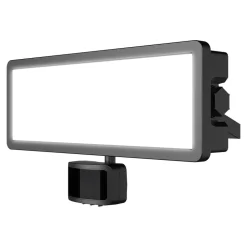 Projecteur mural LED extérieur noir 50 W 6250 lm détecteur de mouvement IP65, GoodHome Davern