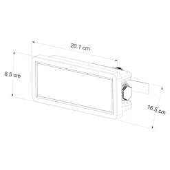 Projecteur mural LED extérieur 20 W 2250 lm sans détecteur IP65, GoodHome Davern noir