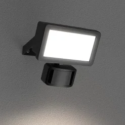 Projecteur mural LED extérieur noir 10 W 1250 lm détecteur de mouvement IP65, GoodHome Davern