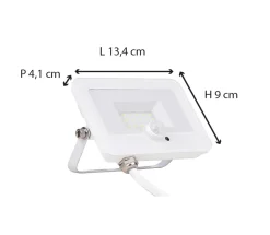 Projecteur plat + détecteur mouvement IP65 1000lm - Voltman