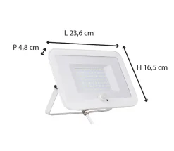 Projecteur plat + détecteur mouvement IP65 5000lm - Voltman