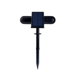 Projecteur solaire à LED 'Paco' pour l'extérieur avec LED fixe, piquet de terre solaire en plastique noir, hauteur 31,9 cm