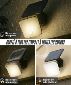 Projecteur Solaire avec Détecteur de Mouvement - 1000 Lumens - 3 Modes d'Éclairage 3000K-4000K-6000K - Groupe DDC