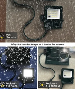 Projecteur Solaire avec Détecteur de Mouvement IP65 2200lm - Groupe DDC