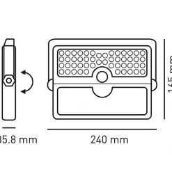 Projecteur Solaire Extérieur 6W - Projecteur avec Détecteur