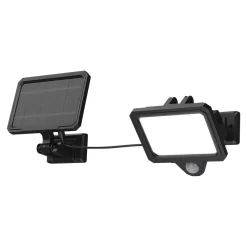 Projecteur solaire LED extérieur noire 5,5 W 600 lm IP44 détecteur PIR, GoodHome Shomali