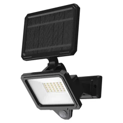 Projecteur solaire LED extérieur noire 5,5 W 600 lm IP44 détecteur PIR, GoodHome Shomali