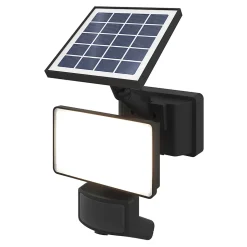 Projecteur solaire LED intégré à détection Davern 400lm IP65 noir GoodHome