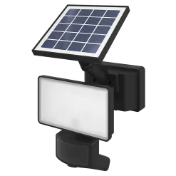 Projecteur solaire LED intégré à détection Davern 400lm IP65 noir GoodHome