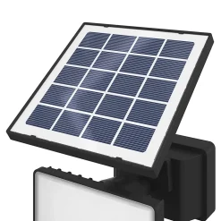 Projecteur solaire LED intégré à détection Davern 800lm IP65 noir GoodHome