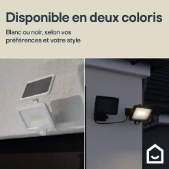 Projecteur solaire LED intégré à détection Shomali 1000lm 9W IP44 noir GoodHome