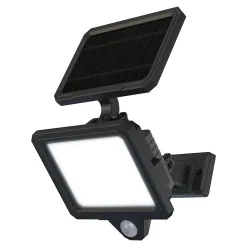 Projecteur solaire LED intégré à détection Shomali 1000lm 9W IP44 noir GoodHome