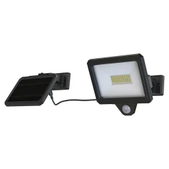 Projecteur solaire LED intégré à détection Shomali 1000lm 9W IP44 noir GoodHome