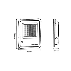 Projecteur Solaire LED 20W IP65 Dimmable (Panneau Solaire + Télécommande Inclus) - Blanc Froid 6000K - 8000K - SILAMP