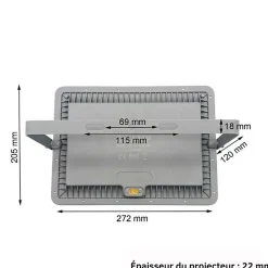 Projecteur Solaire LED 20W IP65 (Panneau Solaire + Télécommande Inclus) - Blanc Froid 6000K - 8000K - SILAMP