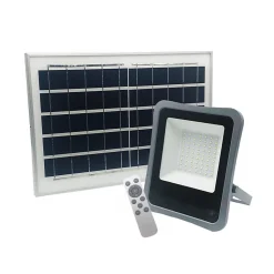 Projecteur Solaire LED 50W IP65 Dimmable (Panneau Solaire et Télécommande Inclus) - Blanc Froid 6000K - 8000K - SILAMP