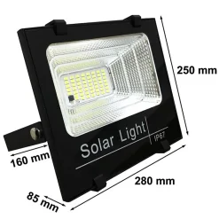 Projecteur Solaire LED 15W Dimmable avec Détecteur (Panneau Solaire + Télécommande Inclus) - Blanc Froid 6000K - 8000K - SILAMP