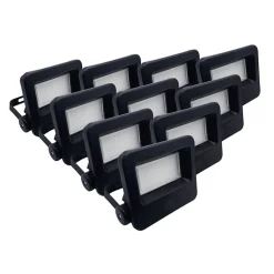 Projecteurs LED Extérieur 30W IP65 NOIR (Pack de 10) - Blanc Froid 6000K - 8000K - SILAMP