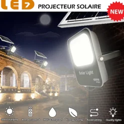 Projecteurs étanche solaires à LED 30W Blanc froid 6000K