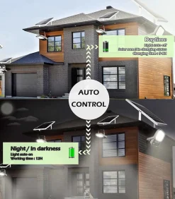Projecteurs étanche solaires à LED 150W Blanc froid 6000k