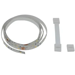 Rallonge ruban lumineux Waldeck LED intégrée variation de blancs et de couleurs IP20 dimmable 400lm 5W L.100cm blanc GoodHome