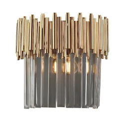 Ravel Applique en fer doré et strass 2 lumières .28 P.14 BL268-AP2-OR