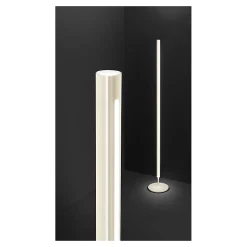 Ray - Lampadaire LED 25W à intensité variable, 3 000 K, 2 000 lm, H 160 cm, interrupteur à pied - Perenz - Orange