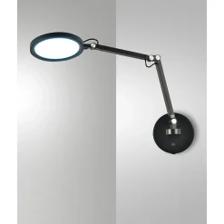 Regina - Applique murale ronde réglable - Applique murale LED 9W à intensité variable CCT (3000K, 4000K, 5000 K, 6000K) - Noir