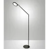 Regina - Lampadaire LED noir orientable en métal H.135 cm Fabas Luce - Éclairage LED 9W intégré CCT (3000K 4000K 5000K 6000K)