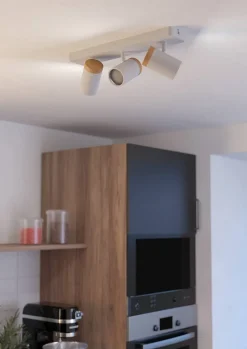 Reglette 3 spots de salle de bain Consuma blanc mat GU10 IP44 L.40 x l. 12 x H. 10cm Eglo