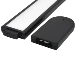 Reglette LED sous meuble sur batterie noir IP20 L.30 x l.4,1 cm