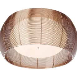 RELAX Plafonnier 2L bronze/chrome E27 30W métal/verre ampoule non incluse