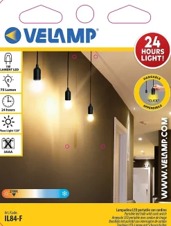 RETRO : Lampe à filament LED avec interrupteur à cordon - Lumière chaude