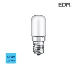 Réfrigérateur à ampoule tubulaire à LED 1.8W E14 130lm 6400K EDM - Blanc - A+ - Intérieur