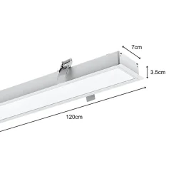 Réglette Encastrable LED 120cm 35W Blanc (Lot de 5) - Blanc Neutre 4000K - 5500K - SILAMP