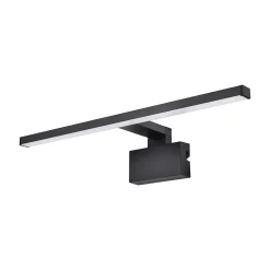 Réglette LED 3 en 1 mur miroir meuble noir L.50 cm IP44 1350lm GoodHome Craven