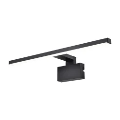 Réglette LED 3 en 1 mur miroir meuble noir L.50 cm IP44 1350lm GoodHome Craven