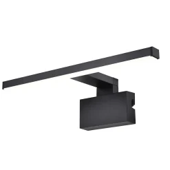 Réglette LED 3 en 1 mur miroir meuble noir L.30 cm IP44 900lm GoodHome Craven