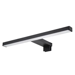 Réglette LED 3 en 1 mur miroir meuble noir L.30 cm IP44 900lm GoodHome Craven