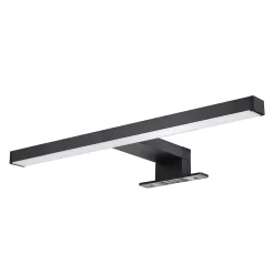 Réglette LED 3 en 1 mur miroir meuble noir L.30 cm IP44 900lm GoodHome Craven