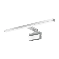 Réglette LED 3 en 1 mur miroir meuble argent IP44 1350lm L.50xl.13,6xP.50cm GoodHome Craven