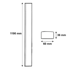 Réglette LED 120cm Blanche 48W IP20 CCT - 3000K/4000K/6000K - SILAMP
