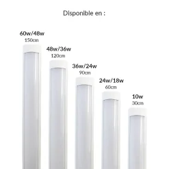 Réglette LED 90cm 24W - Blanc Chaud 2300K - 3500K - SILAMP