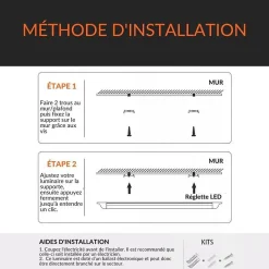 Réglette LED 30cm 10W - Blanc Froid 6000K - 8000K - SILAMP