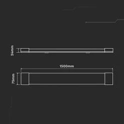 Réglette LED 150cm 38W Haut Rendement 155lm/W Garantie 5 ans - Blanc Froid 6000K - 8000K - SILAMP