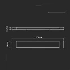 Réglette LED 120cm 40W 110lm/W Garantie 5 ans No Flicker - Blanc Froid 6000K - 8000K - SILAMP
